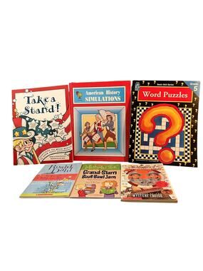 6 Children books Gr 5 Word Puzzles, Government  +